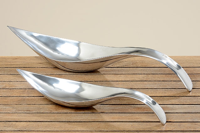 Antalia dekortál 2 db-os szett, ezüst színű alumínium, 51-69 cm"k"