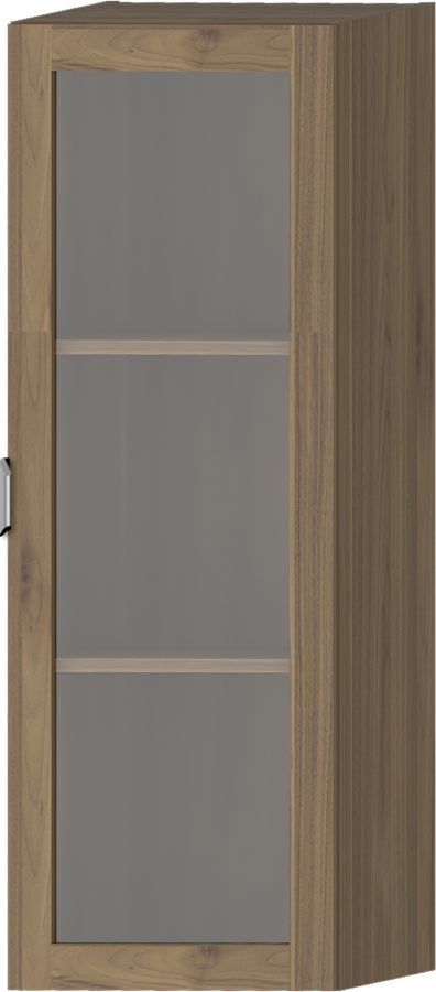 Modulo P5Ü-J admirál ajtós,fix polcozású,üveges, fakeretes elem, 45x126x40 cm