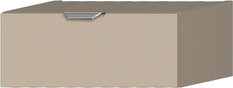 Modulo P13 kőszürke fiókos , önbehúzós, csillapítós vasalattal ellátott épíhető elem, 45x18x40cm