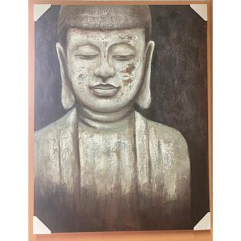 142047 Falikép BUDDHA krém/barna/fekete "k"