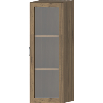 Modulo P5Ü-J admirál ajtós,fix polcozású,üveges, fakeretes elem, 45x126x40 cm